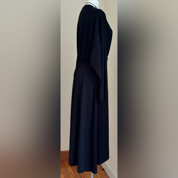 Zara Collections Basic Maxi Dress W Dolman Sleeves Elastic Sleeves & Waist SZ 28 - Picture 3 of 13